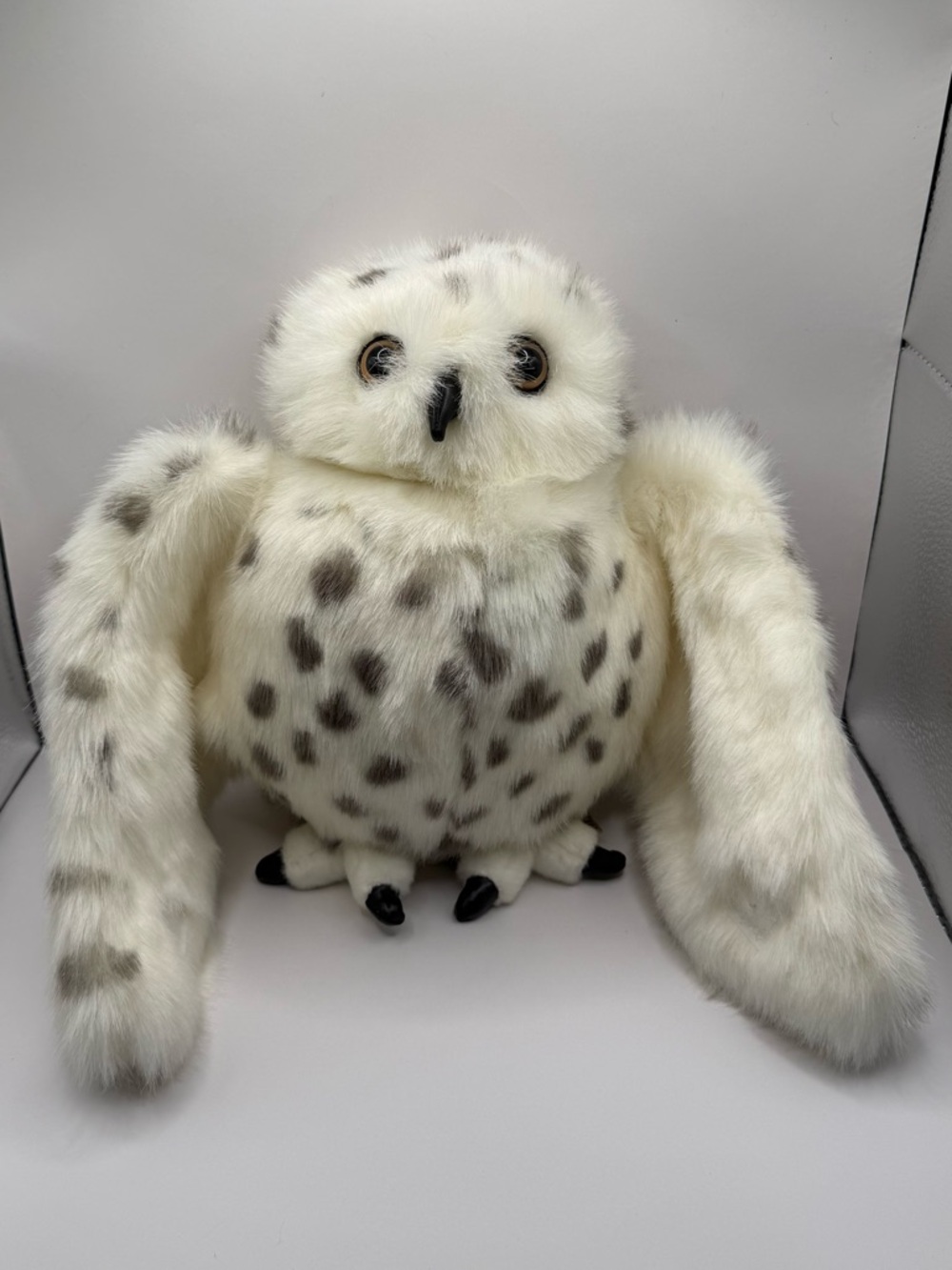 Folkmanis Puppets Snow Owl Stuffed Animal Puppet Plush Realistic